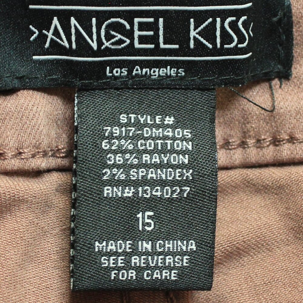 #528 NWT Angel Kiss Tan-ish Jeans with Ripped Knees Size 15 - Picture 6 of 7